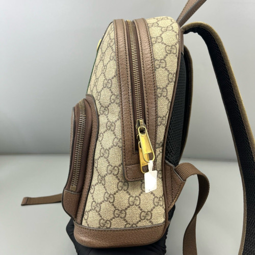 Gucci Small Ophidia Day Backpack GG Supreme Monogram Beige Ebony Beige Brown
