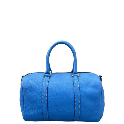 Fendi Boston Bag Calfskin Blue