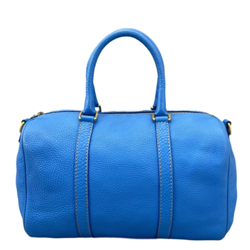Fendi Boston Bag Calfskin Blue