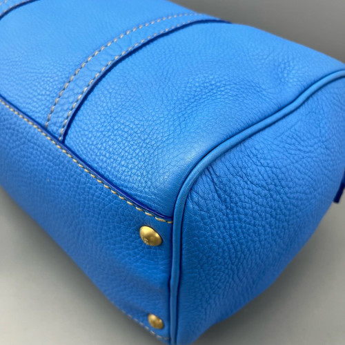 Fendi Boston Bag Calfskin Blue
