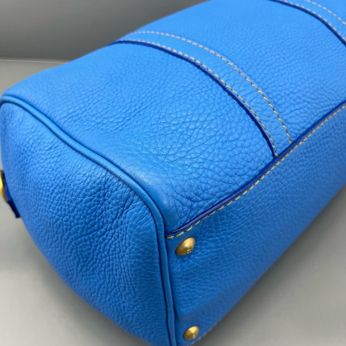 Fendi Boston Bag Calfskin Blue