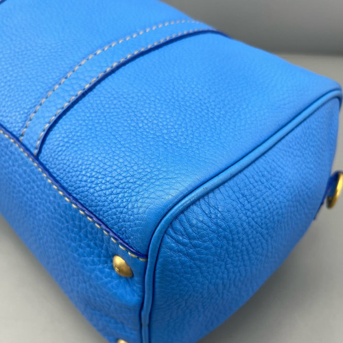 Fendi Boston Bag Calfskin Blue