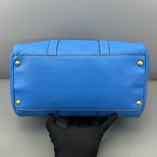 Fendi Boston Bag Calfskin Blue