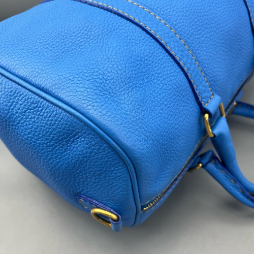 Fendi Boston Bag Calfskin Blue
