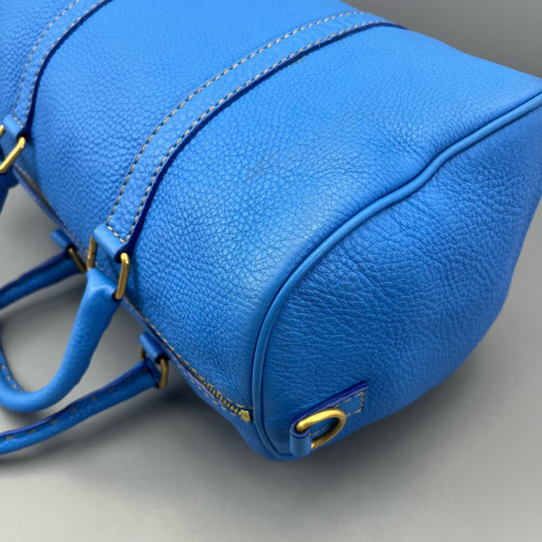 Fendi Boston Bag Calfskin Blue
