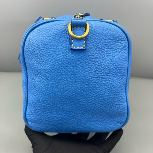 Fendi Boston Bag Calfskin Blue