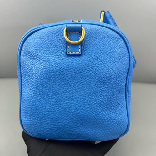 Fendi Boston Bag Calfskin Blue