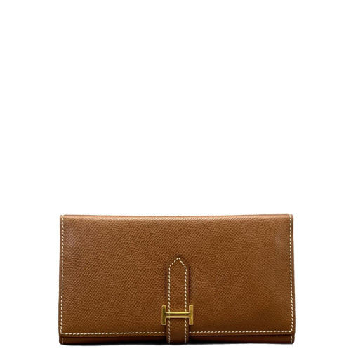 Hermes Bearn Gusset Wallet Epsom 37 Gold