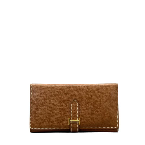 Hermes Bearn Gusset Wallet Epsom 37 Gold