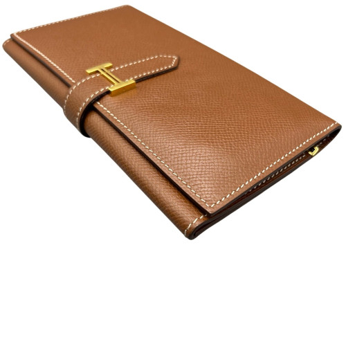Hermes Bearn Gusset Wallet Epsom 37 Gold