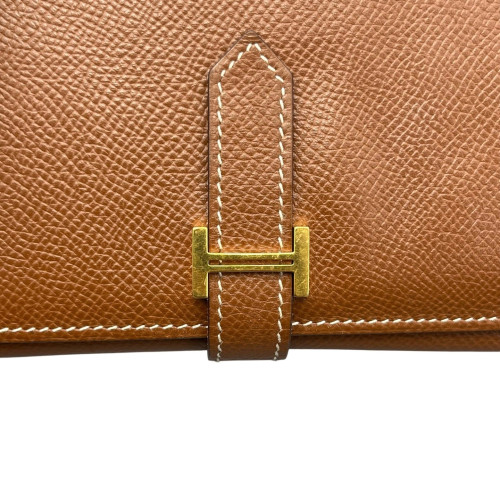 Hermes Bearn Gusset Wallet Epsom 37 Gold