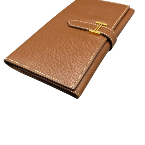 Hermes Bearn Gusset Wallet Epsom 37 Gold