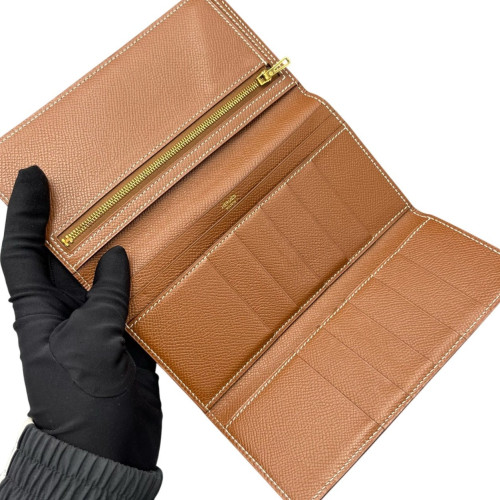 Hermes Bearn Gusset Wallet Epsom 37 Gold
