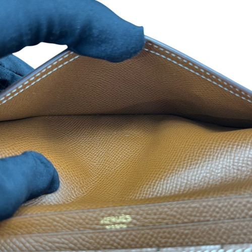 Hermes Bearn Gusset Wallet Epsom 37 Gold