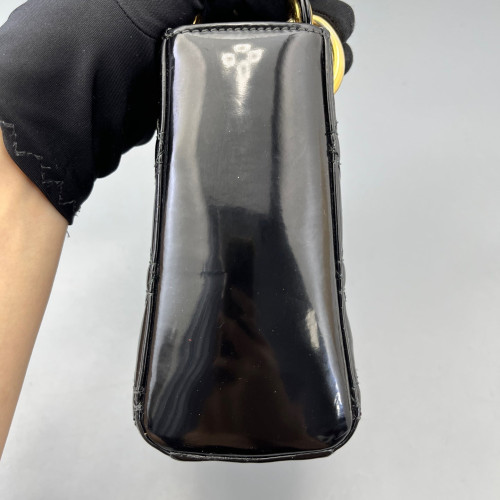 Dior Mini Lady Dior Patent Calfskin Black