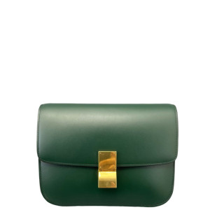 Celine Medium Classic Box Smooth Calfskin Dark Green Celine Medium Classic Box Smooth Calfskin Dark Green