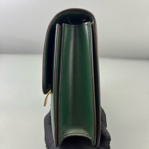 Celine Medium Classic Box Smooth Calfskin Dark Green