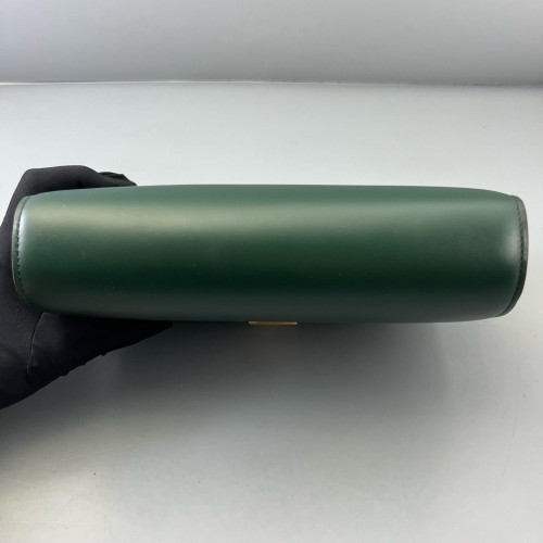 Celine Medium Classic Box Smooth Calfskin Dark Green