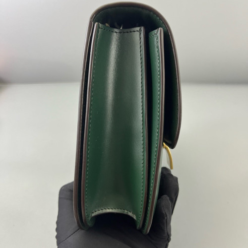 Celine Medium Classic Box Smooth Calfskin Dark Green