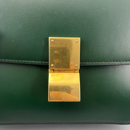 Celine Medium Classic Box Smooth Calfskin Dark Green