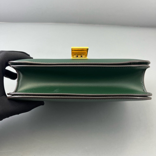 Celine Medium Classic Box Smooth Calfskin Dark Green