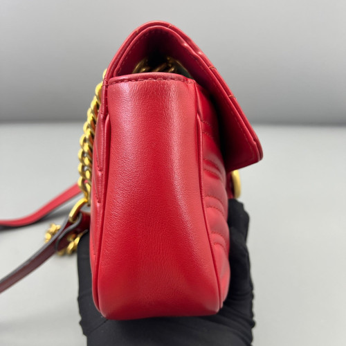Gucci Matelasse Mini GG Marmont Calfskin Red