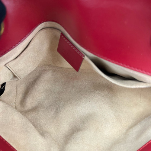Gucci Matelasse Mini GG Marmont Calfskin Red