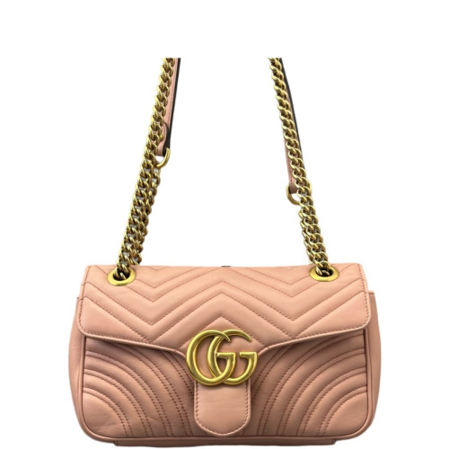 Gucci Matelasse Small GG Marmont Calfskin Pink