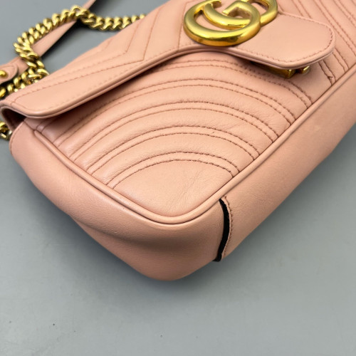 Gucci Matelasse Small GG Marmont Calfskin Pink
