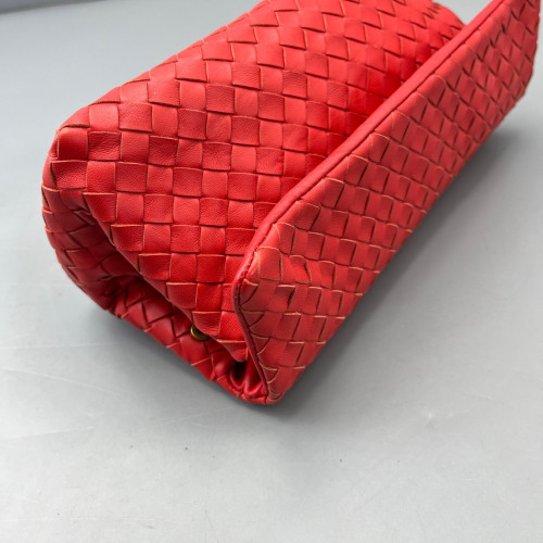 Bottega Veneta Clutch Lambskin Intrecciato Nappa Red Bottega Veneta Clutch Lambskin Intrecciato Nappa Red
