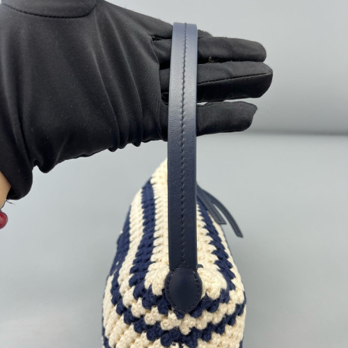 Miu Miu Mini Spirit Bag Calfskin Fabric Blue White Miu Miu Mini Spirit Bag Calfskin Fabric Blue White