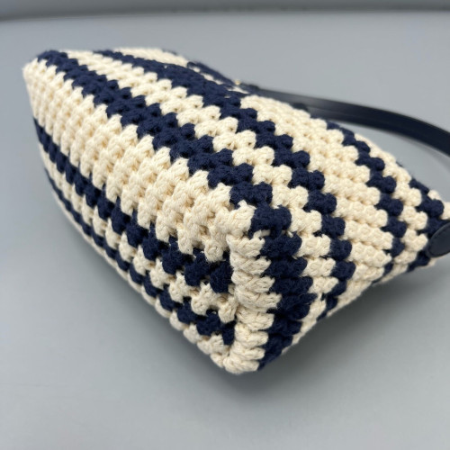 Miu Miu Mini Spirit Bag Calfskin Fabric Blue White Miu Miu Mini Spirit Bag Calfskin Fabric Blue White