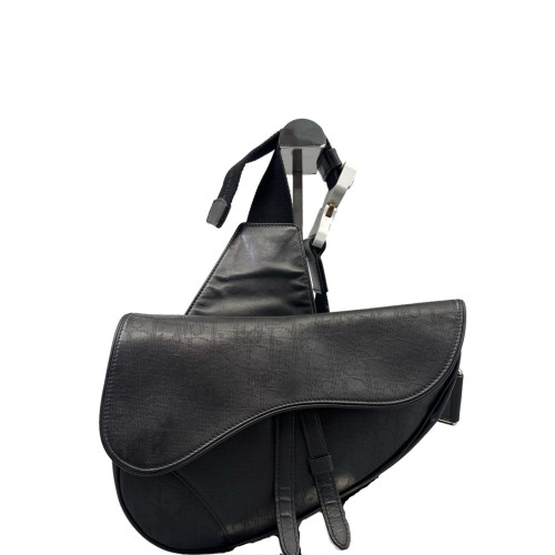Dior Saddle Crossbody Bag Calfskin Black
