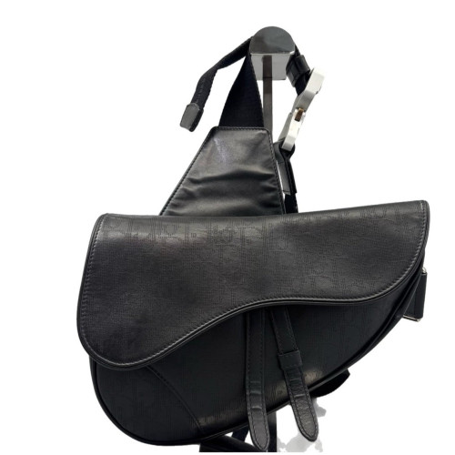 Dior Saddle Crossbody Bag Calfskin Black