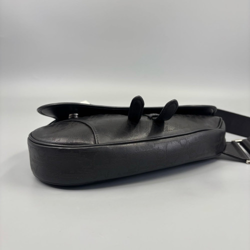 Dior Saddle Crossbody Bag Calfskin Black