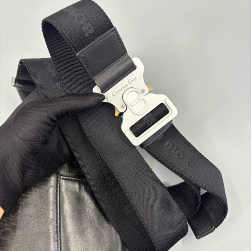 Dior Saddle Crossbody Bag Calfskin Black