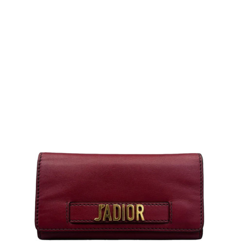 Dior Small J'adior Chain Flap Calfskin Burgundy