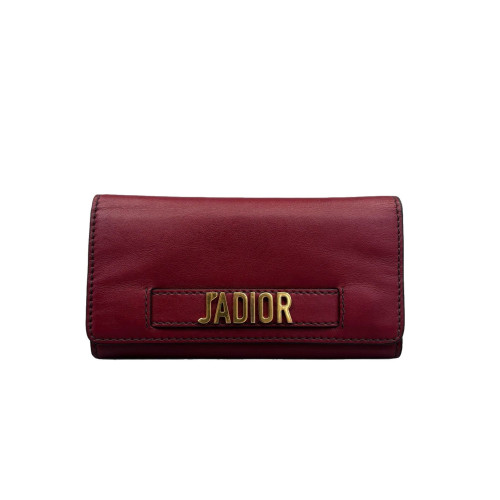 Dior Small J'adior Chain Flap Calfskin Burgundy