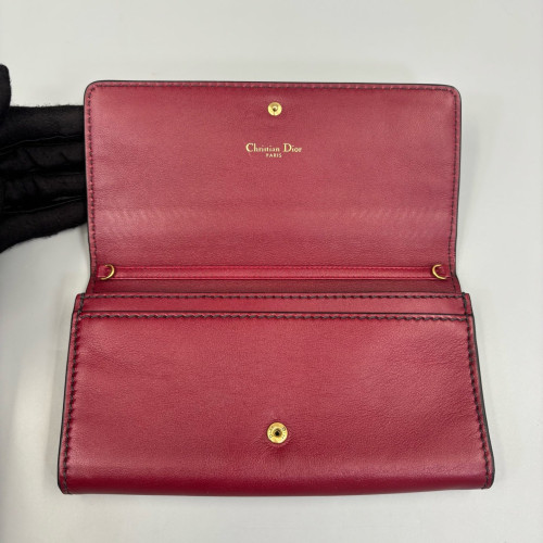 Dior Small J'adior Chain Flap Calfskin Burgundy