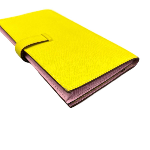 Hermes Bearn Gusset Wallet Epsom 9R Lime