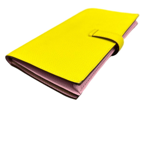 Hermes Bearn Gusset Wallet Epsom 9R Lime