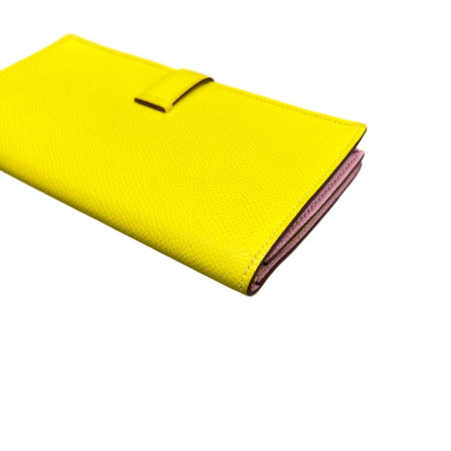 Hermes Bearn Gusset Wallet Epsom 9R Lime