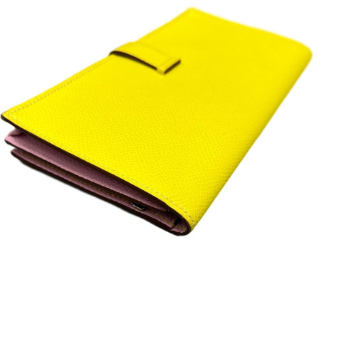 Hermes Bearn Gusset Wallet Epsom 9R Lime