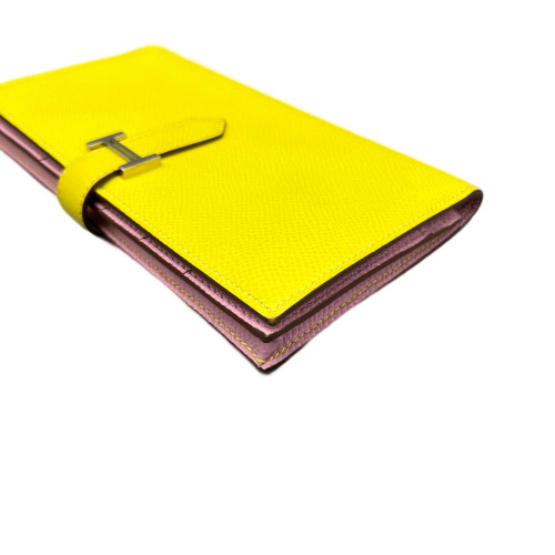 Hermes Bearn Gusset Wallet Epsom 9R Lime