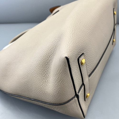 Burberry Belt Tote Calfskin Grey White Brown