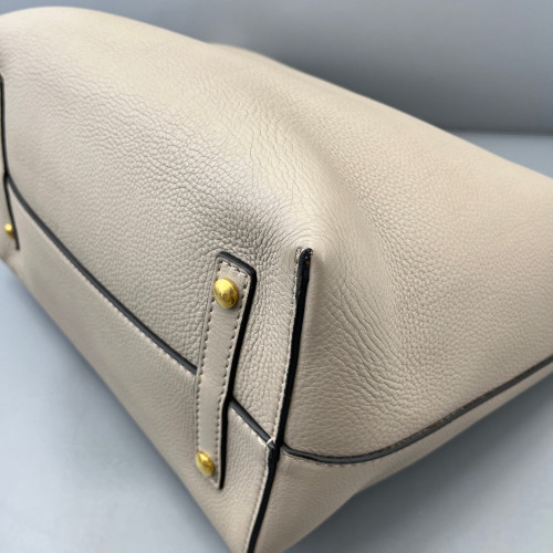 Burberry Belt Tote Calfskin Grey White Brown