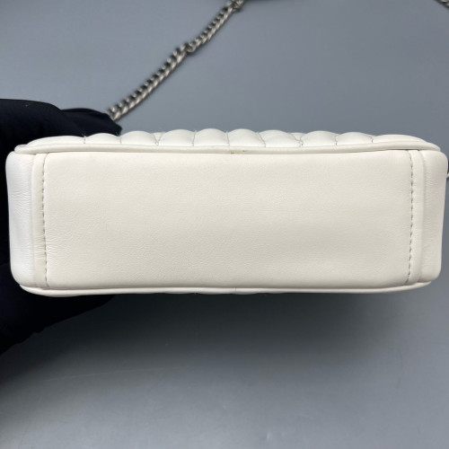 Prada Small Diagramme Camera Calfskin White