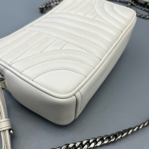 Prada Small Diagramme Camera Calfskin White
