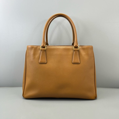 Prada Medium Galleria Double Zip Tote Saffiano Calfskin Tan