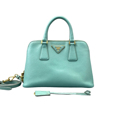 Prada Small Lux Open Promenade Saffiano Calfskin Baby Blue